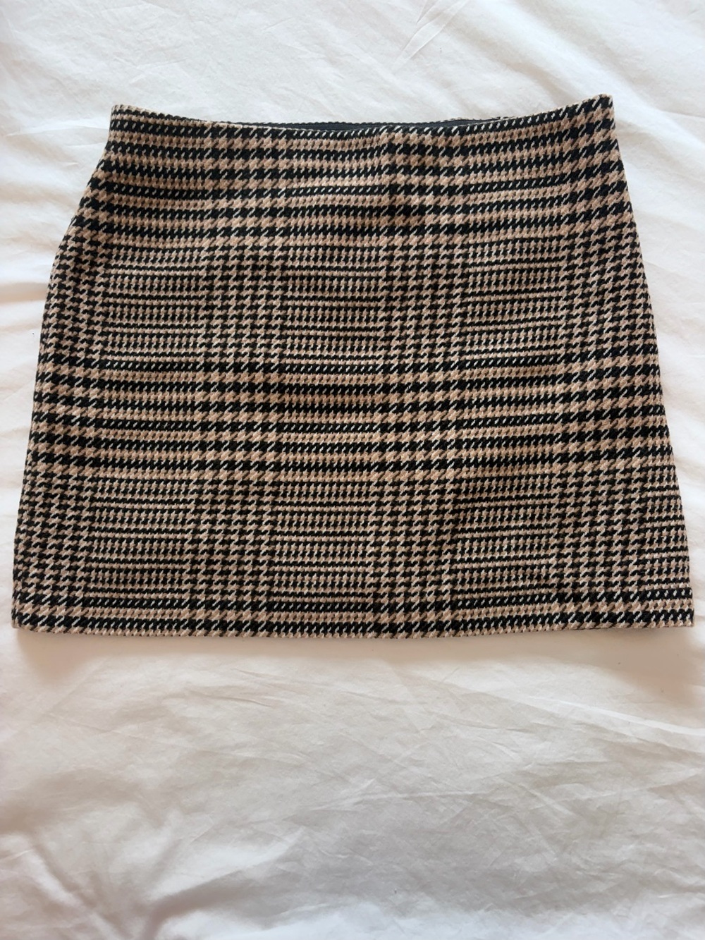 H&M Houndstooth Mini Skirt in Brown & Black Size Small